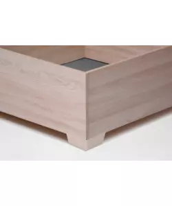 Letto piazza e mezza contenitore con piedini "bed box" olmo naturale 120x190 cm